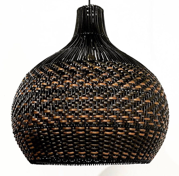 Brown Woven bamboo rattan Pendant Light