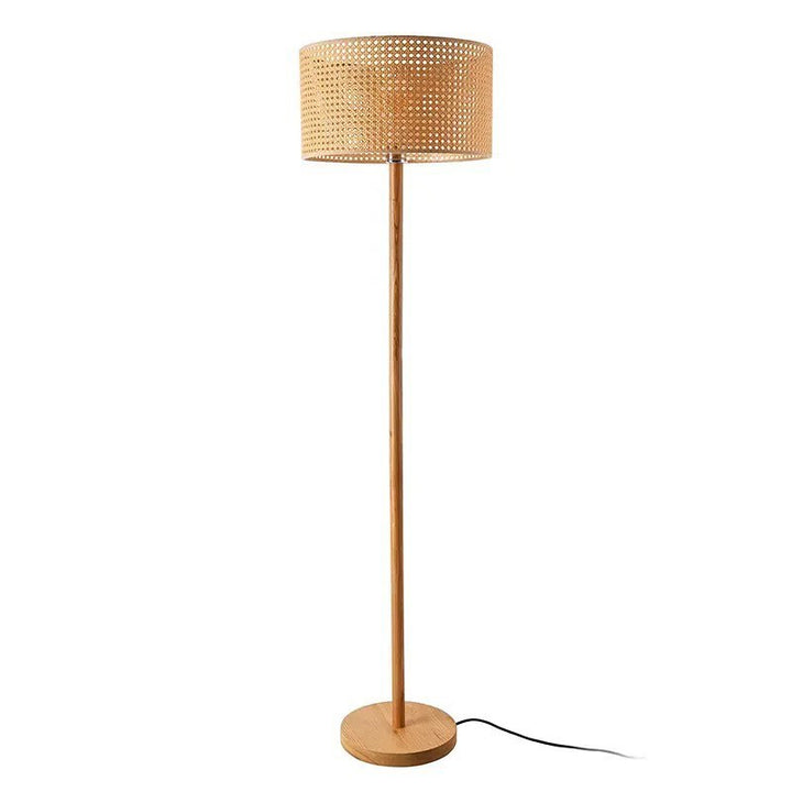 Minimalist Floor Lamp with Fabric Shade