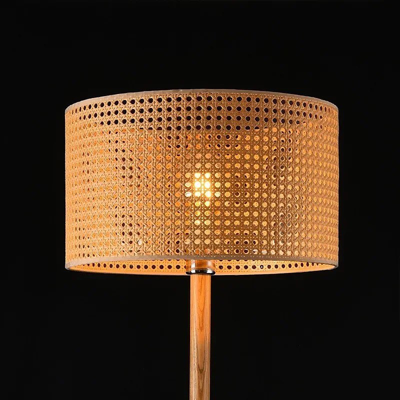 Minimalist Floor Lamp with Fabric Shade