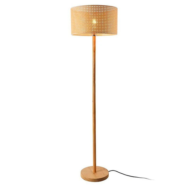 Minimalist Floor Lamp with Fabric Shade