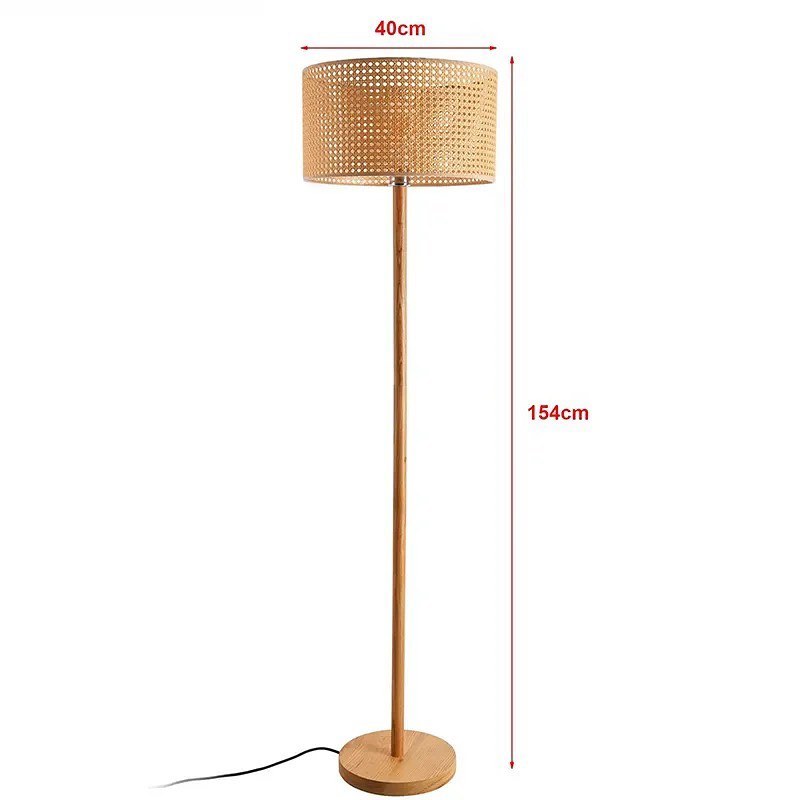 Minimalist Floor Lamp with Fabric Shade