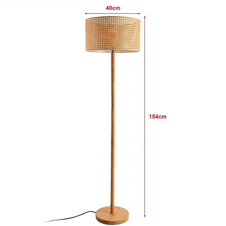 Minimalist Floor Lamp with Fabric Shade