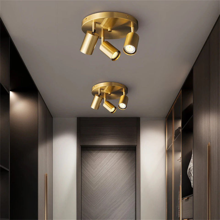 Gold Spotlight Ceiling Lamp