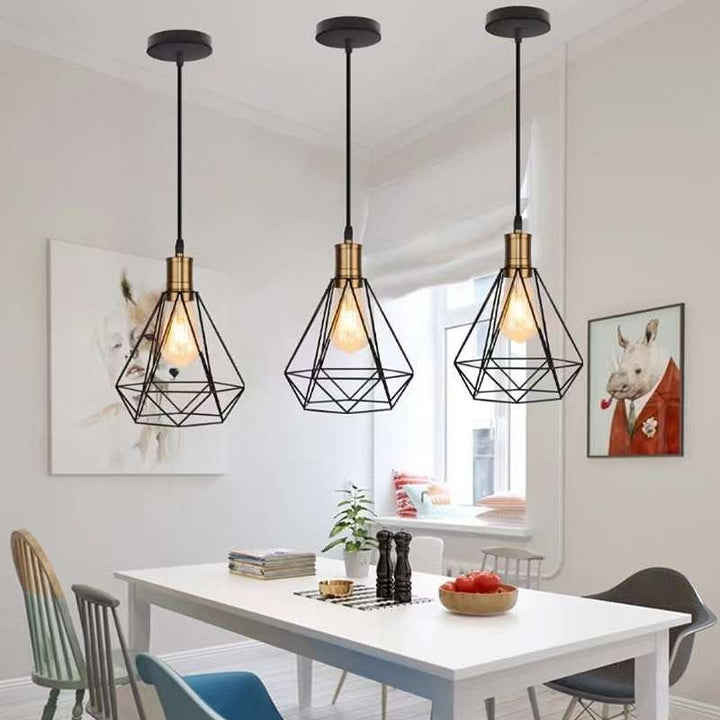 Geometric Wire Pendant Lamp