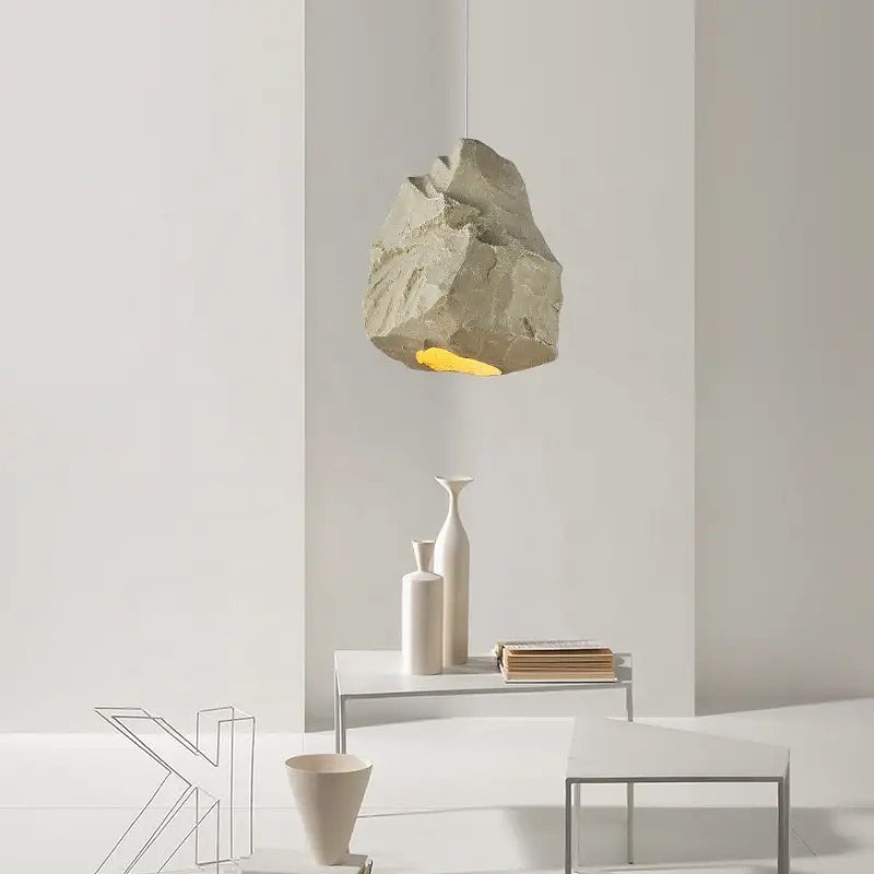 Rock Textured Hanging Light