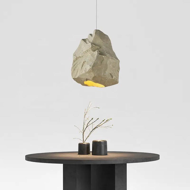 Rock Textured Hanging Light