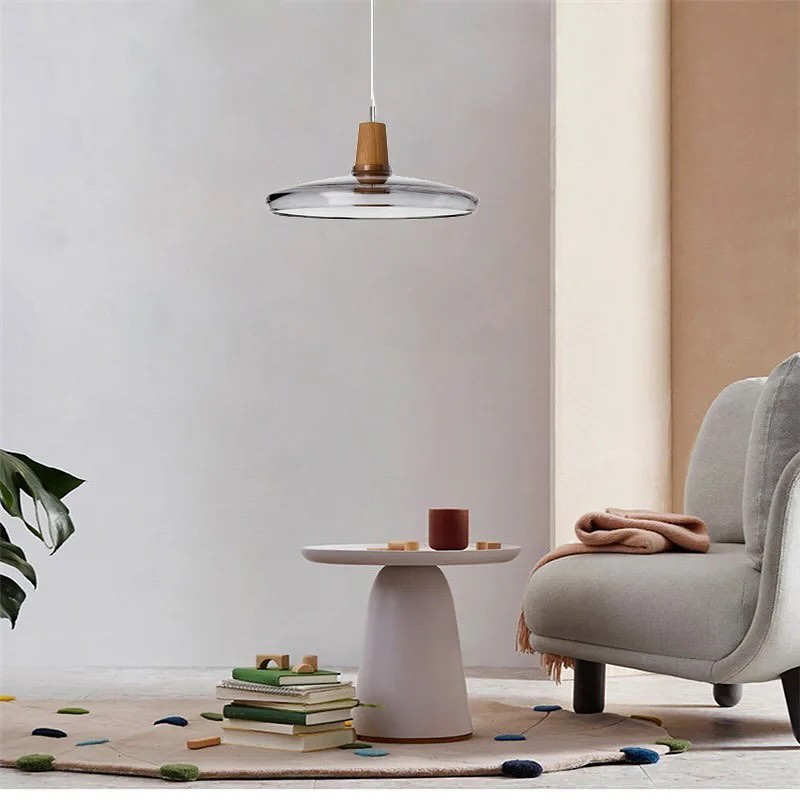 Smoked Glass Pendant Lamp Set