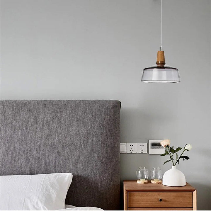 Smoked Glass Pendant Lamp Set
