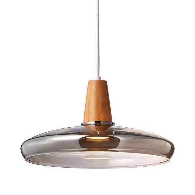 Smoked Glass Pendant Lamp Set