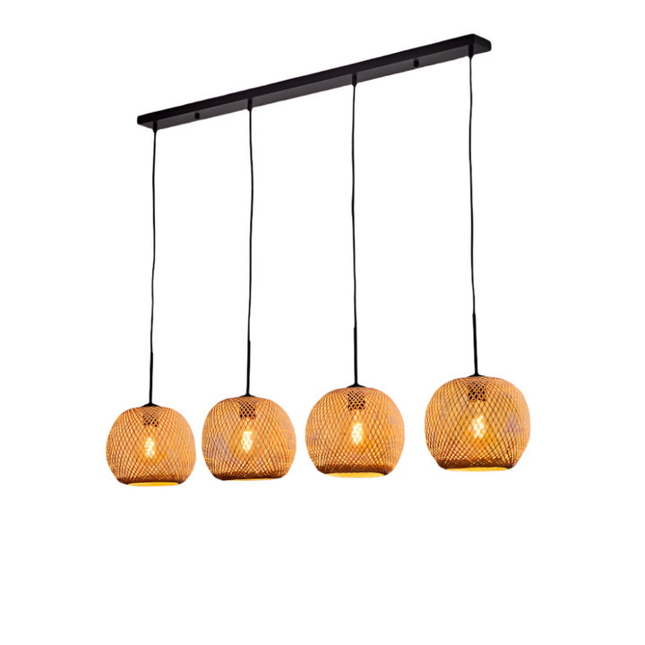 Woven bamboo Basket Pendant Light