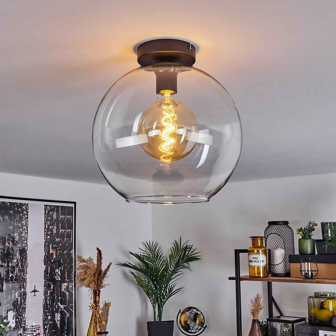 Triple Clear Glass Ceiling Light