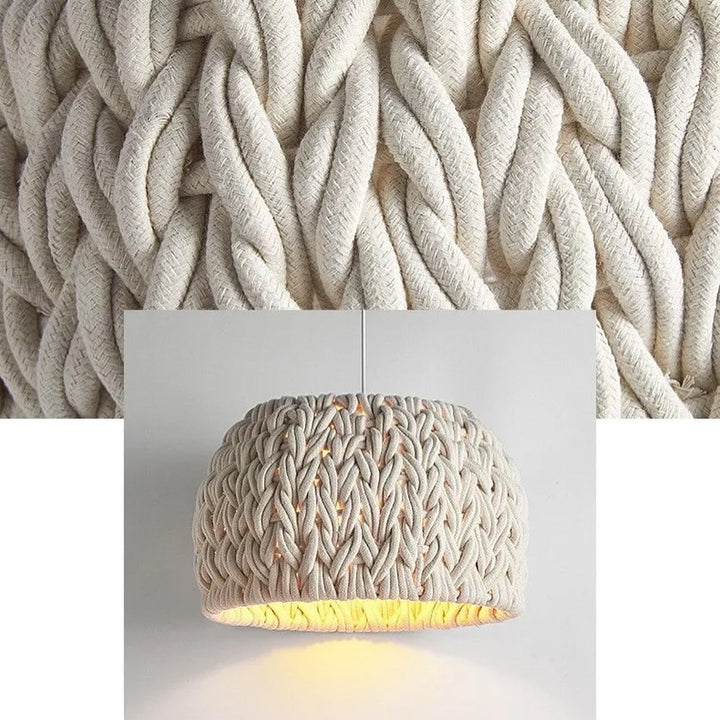 Braided Rope Pendant Light