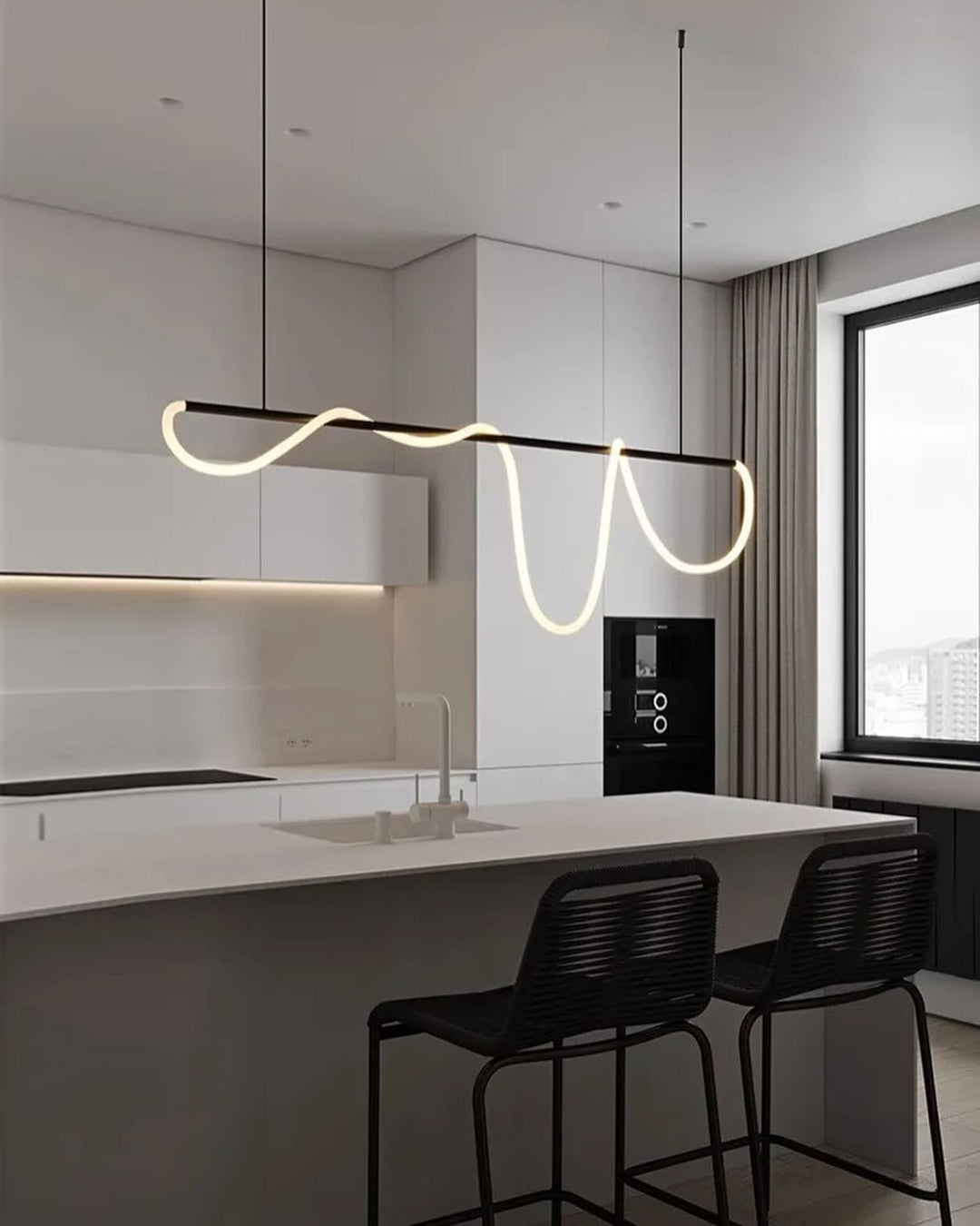 Sleek Pendant Light with Abstract Design