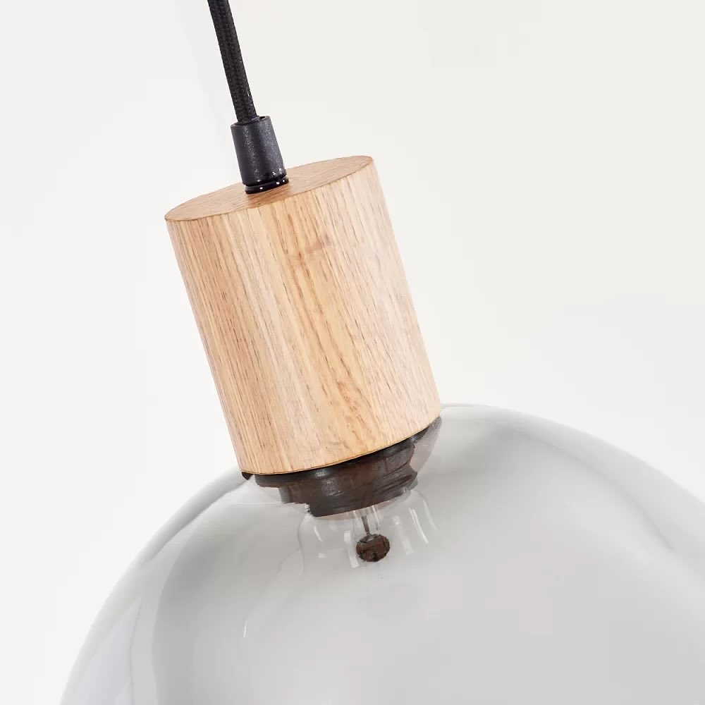 Industrial Pendant Light with Globe Shade