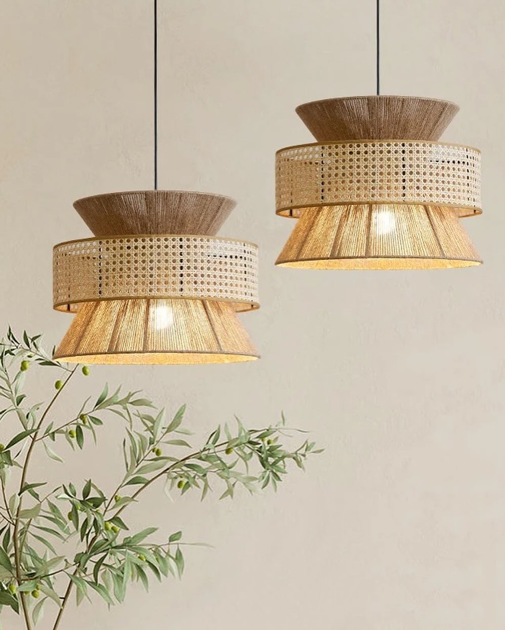 Bohemian Rattan Pendant Light