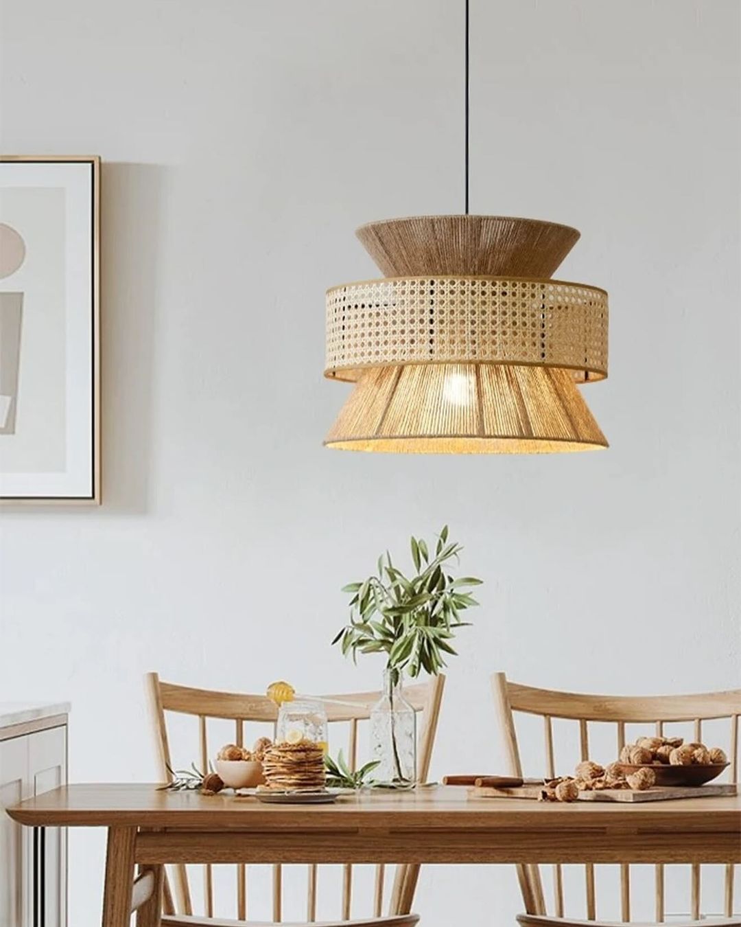 Bohemian Rattan Pendant Light