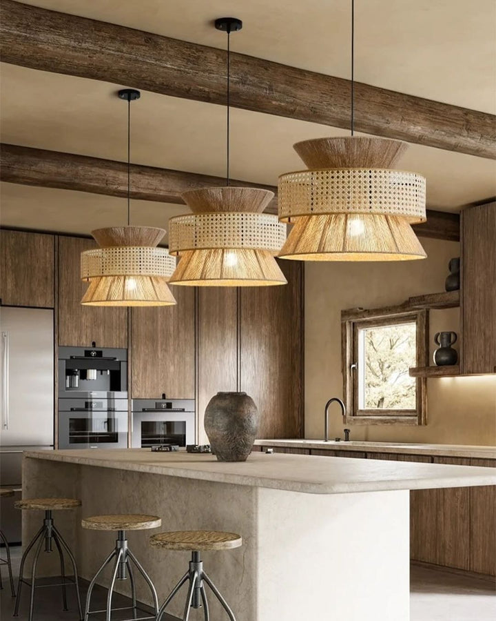 Bohemian Rattan Pendant Light