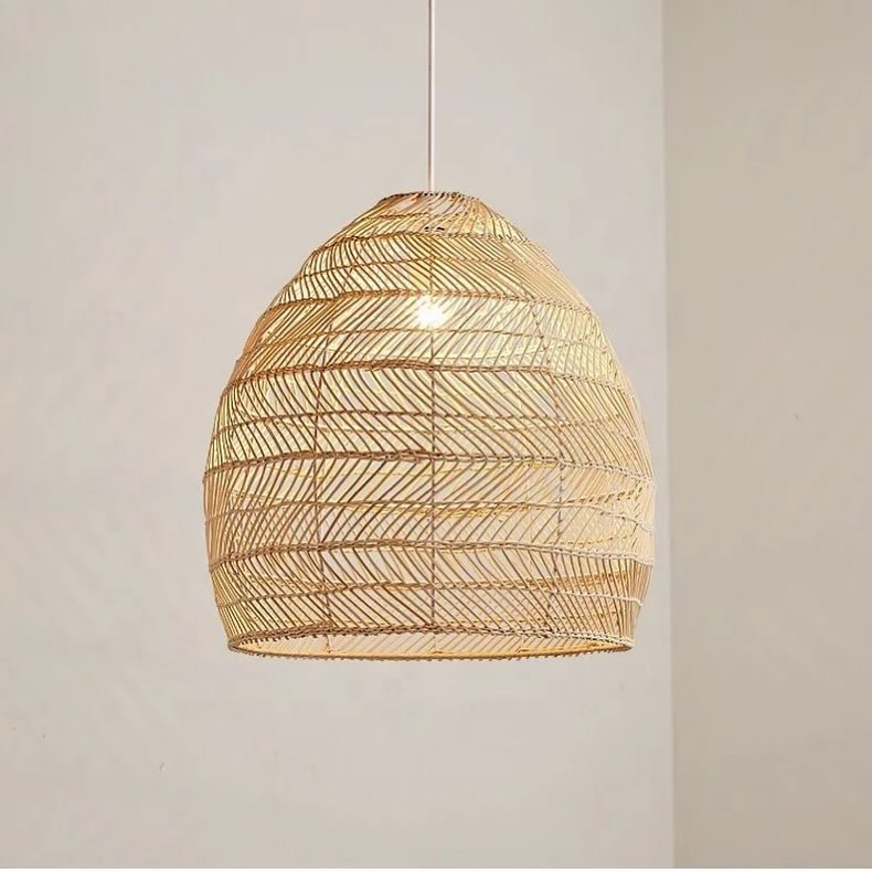 Woven Bamboo Pendant Light