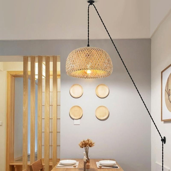 Rattan Dome Pendant Light