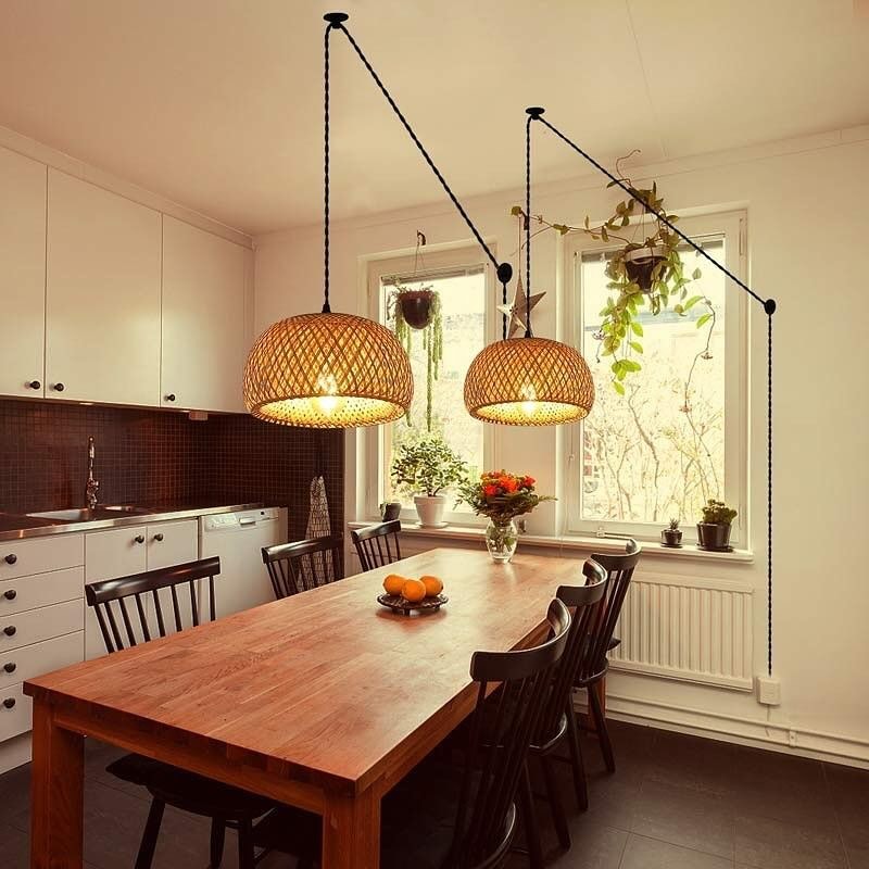 Rattan Dome Pendant Light