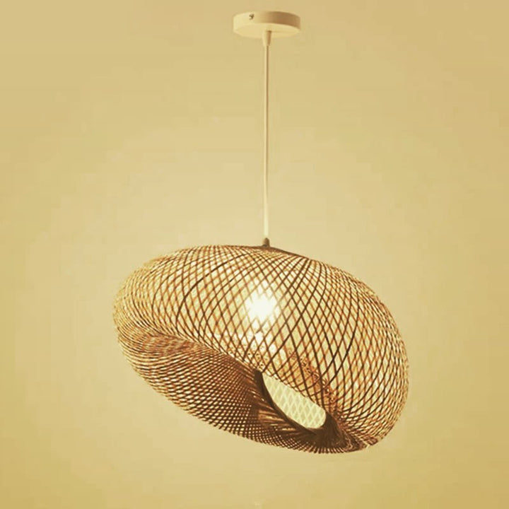 Modern Woven Pendant Light with Artistic Mesh Design