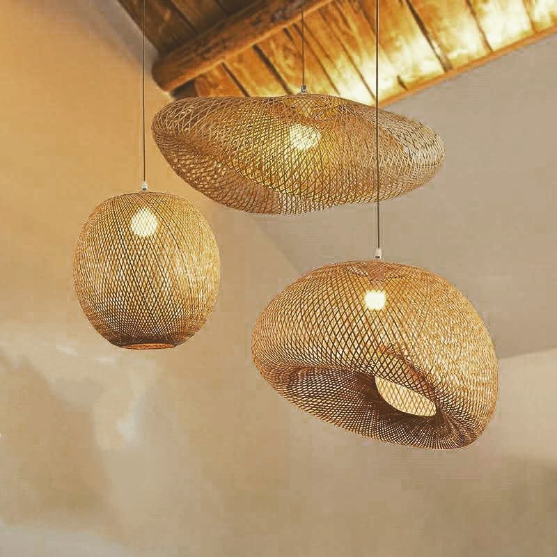 Modern Woven Pendant Light with Artistic Mesh Design