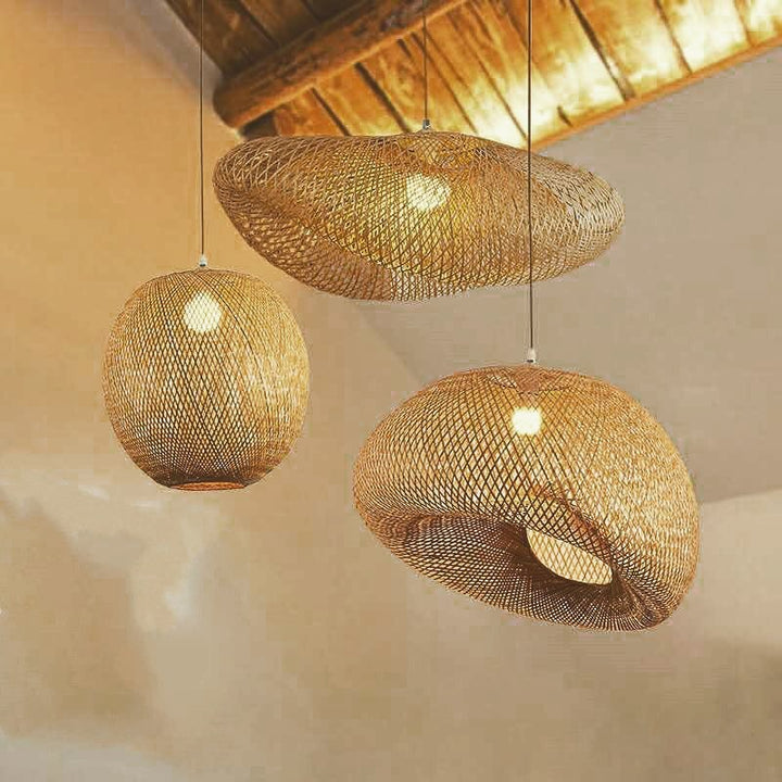 Modern Woven Pendant Light with Artistic Mesh Design