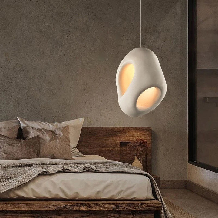 Sculptural White Pendant Light