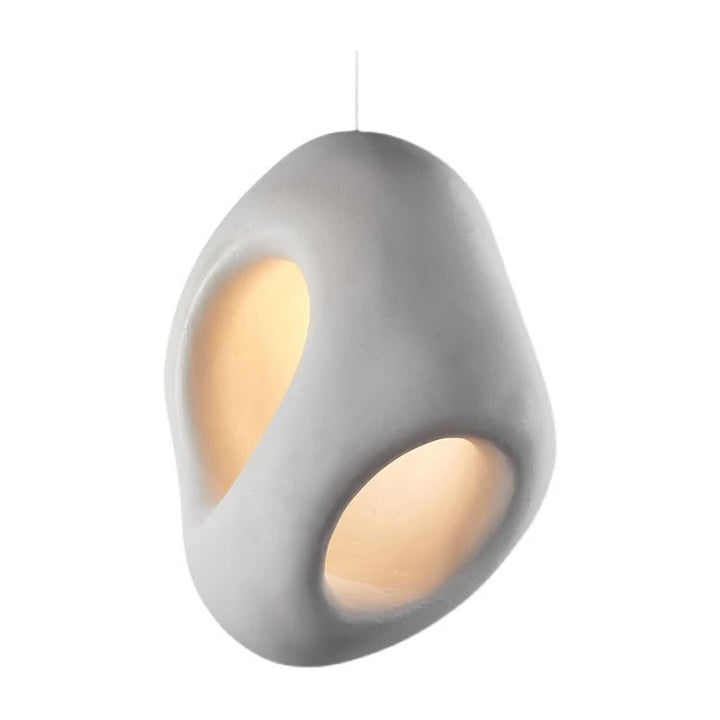 Sculptural White Pendant Light