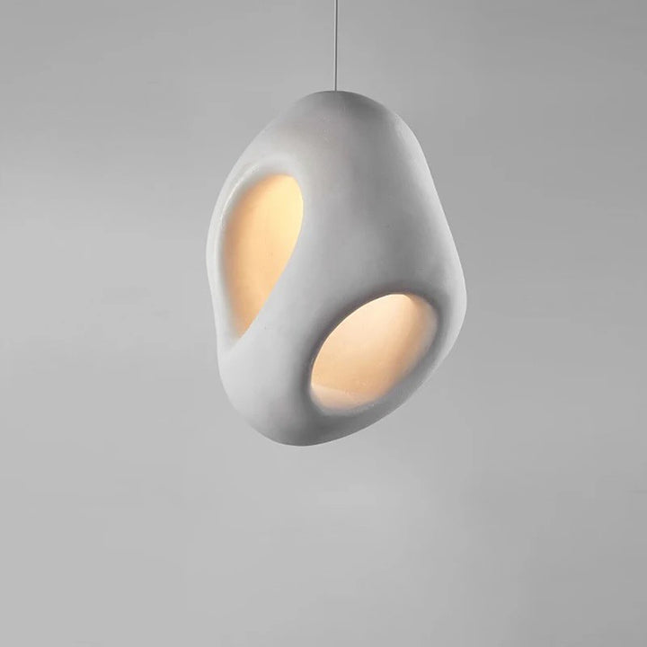 Sculptural White Pendant Light