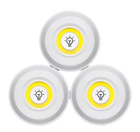 Set of 3  Spots with a remote battery Wireless Under Cabinet LED Lights