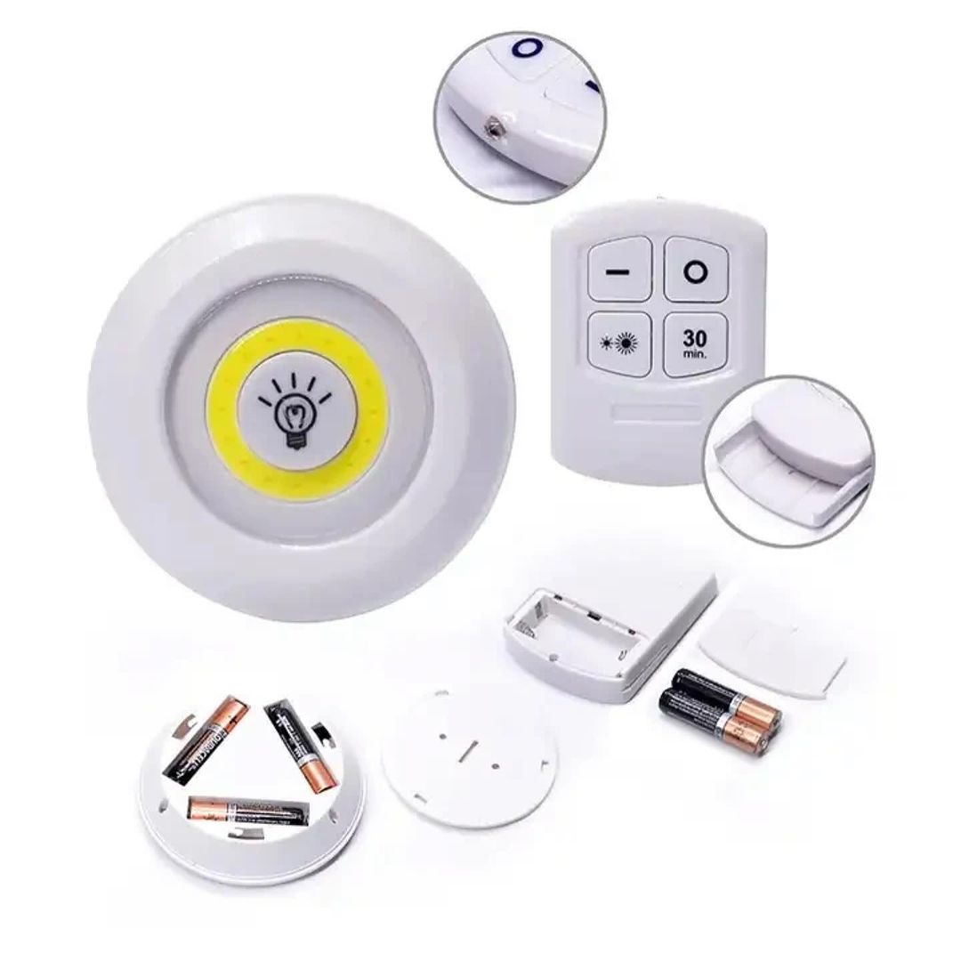 Set of 3  Spots with a remote battery Wireless Under Cabinet LED Lights