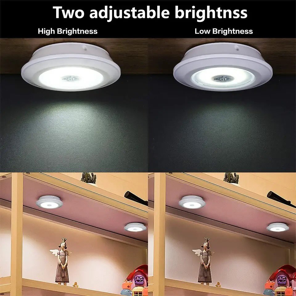 Set of 3  Spots with a remote battery Wireless Under Cabinet LED Lights