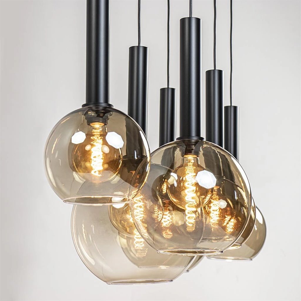 Industrial Vintage Glass Pendant Light