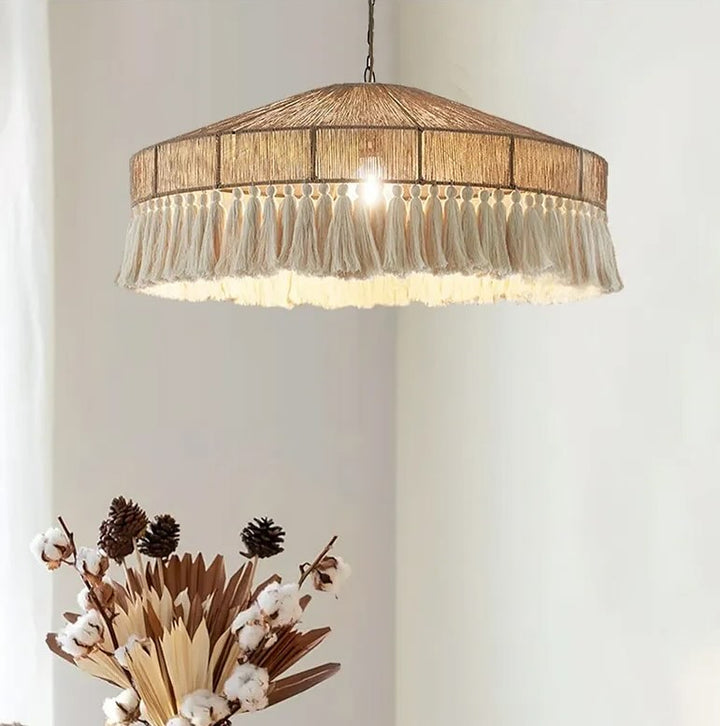 Rustic Fringe Pendant Light