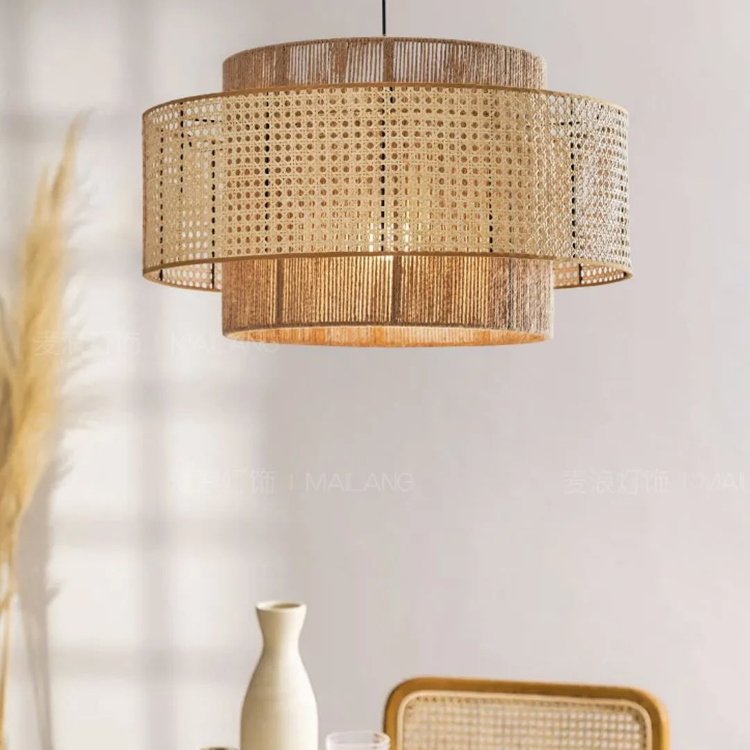 Bohemian Rattan Pendant Light