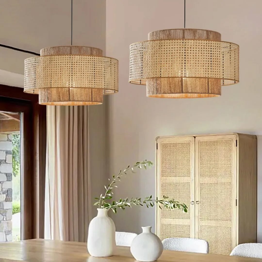 Bohemian Rattan Pendant Light