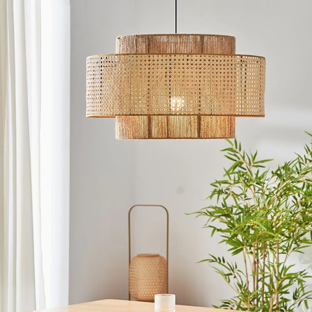 Bohemian Rattan Pendant Light