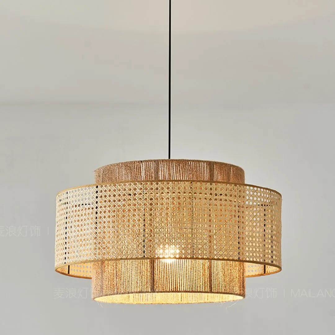 Bohemian Rattan Pendant Light