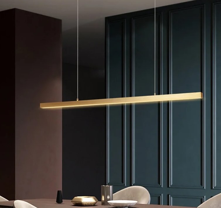 Minimalist Gold Linear Chandelier