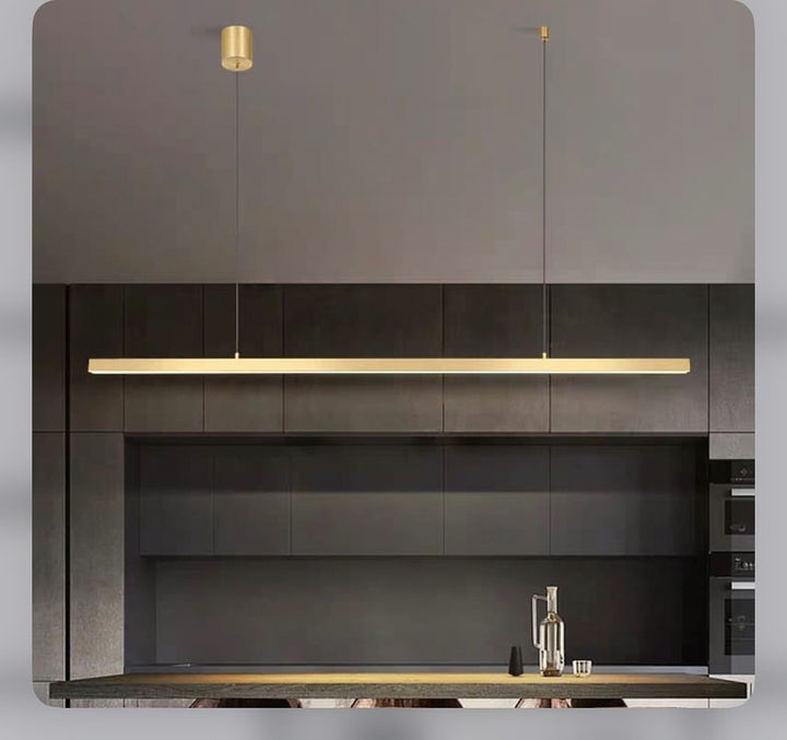 Minimalist Gold Linear Chandelier