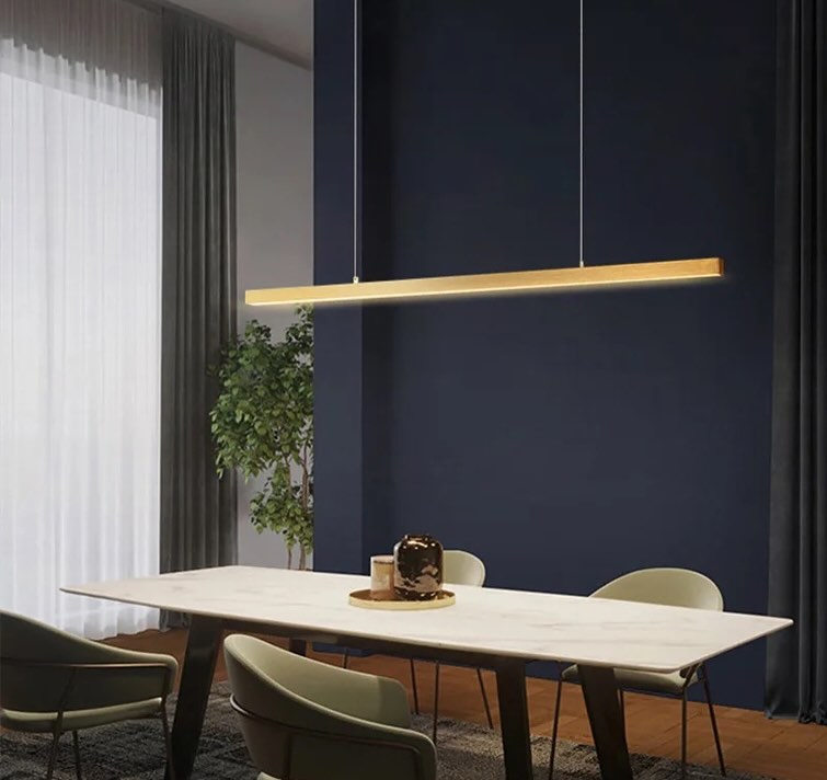 Minimalist Gold Linear Chandelier