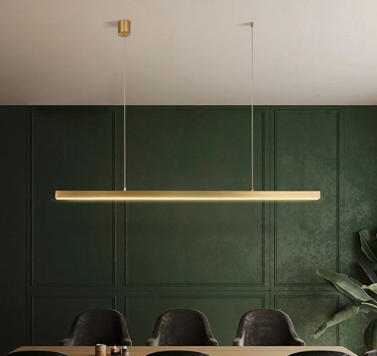 Minimalist Gold Linear Chandelier