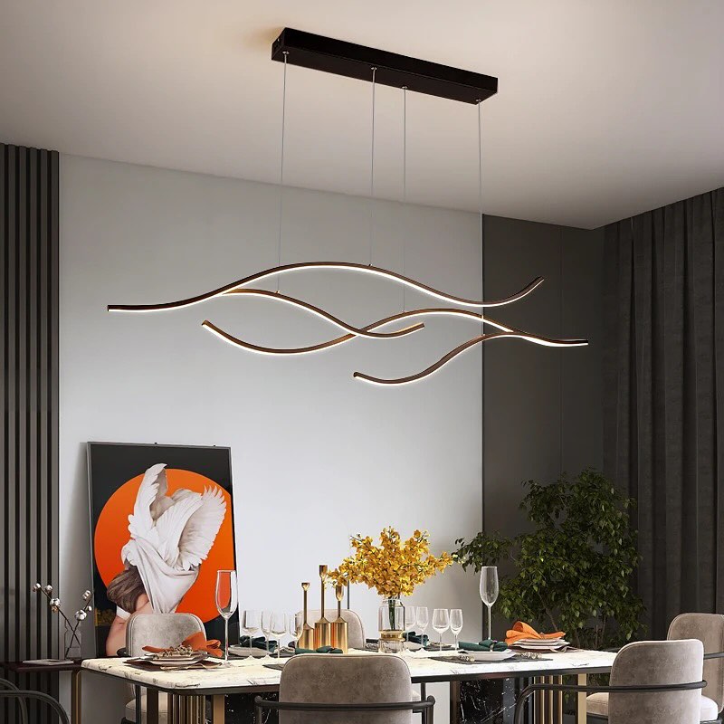 Curved LED Modern LINEAR Chandelier