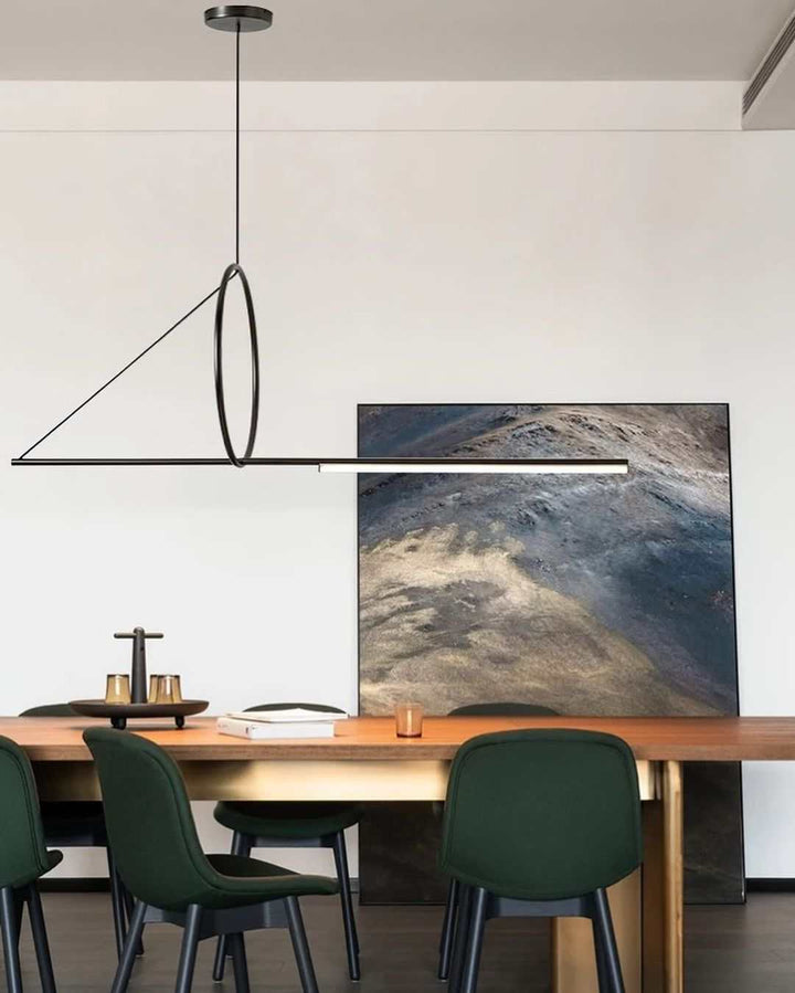 Geometric Black Pendant LightGeometric Black Pendant LightA geometric black pendant light featuring a unique and artistic design.Pendant LightingWadi Home