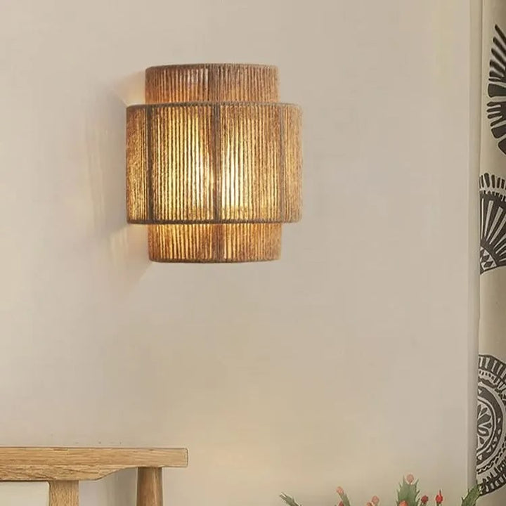 Woven Bamboo Wall Light