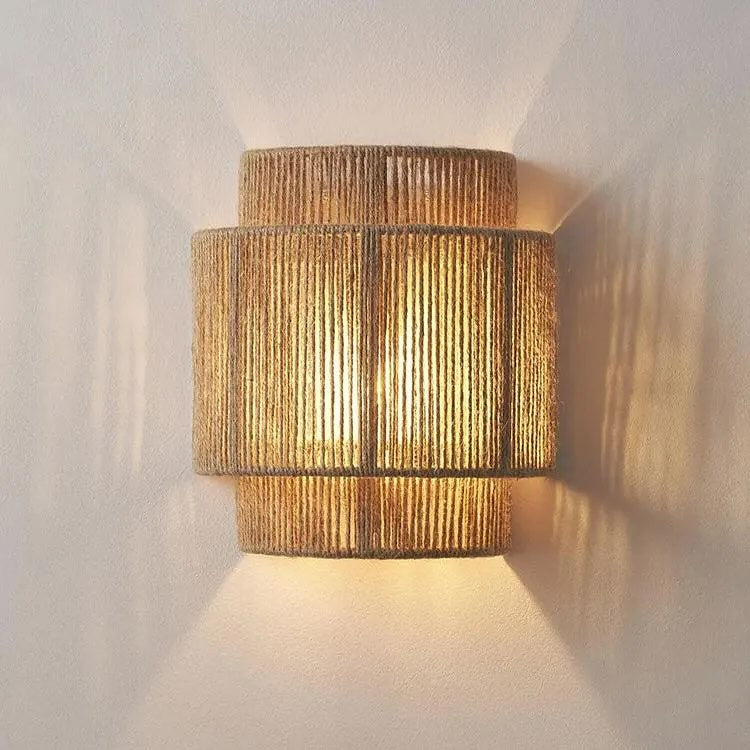 Woven Bamboo Wall Light