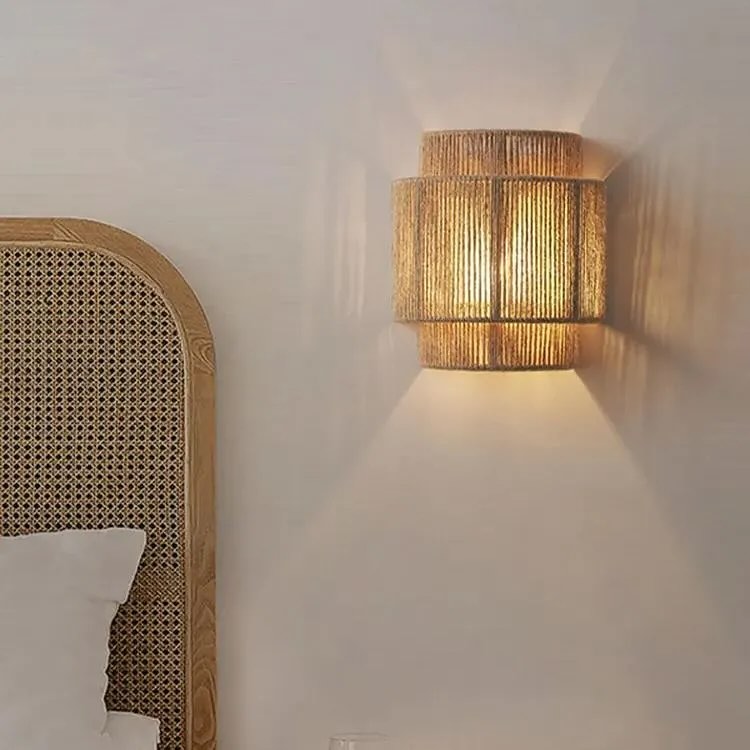 Woven Bamboo Wall Light