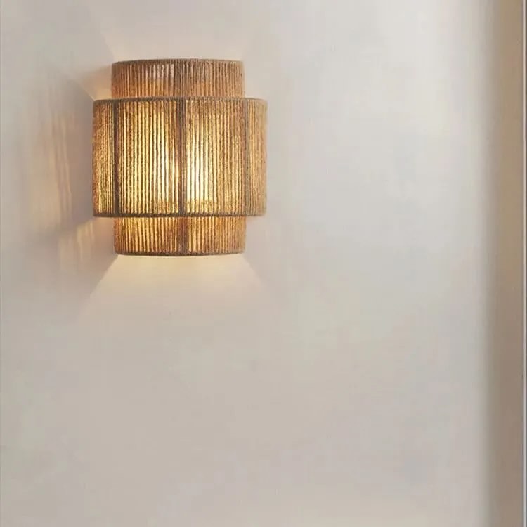 Woven Bamboo Wall Light