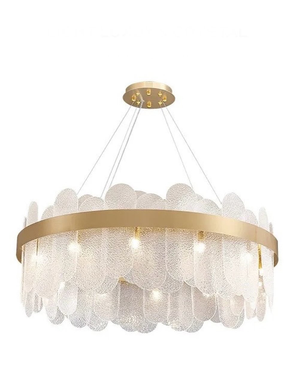 Modern Chandelier with Brass Finish